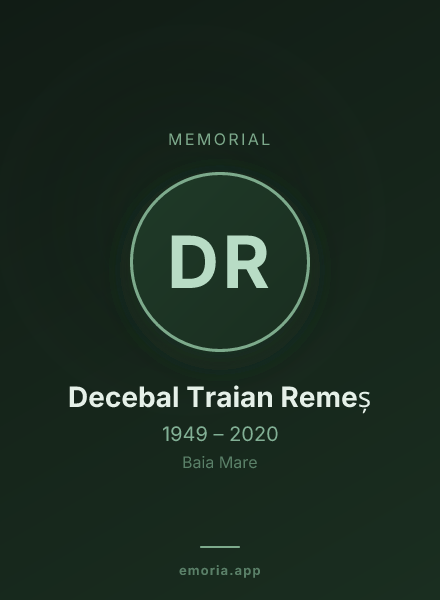 Memorial portrait of Decebal Traian Remeș