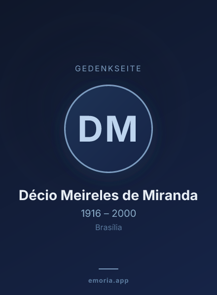 Gedenkportrait von Décio Meireles de Miranda
