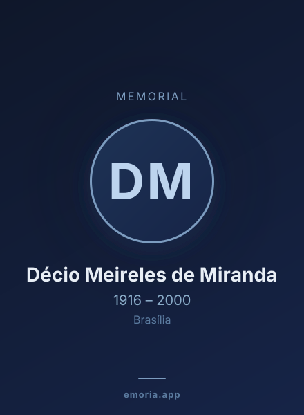 Memorial portrait of Décio Meireles de Miranda