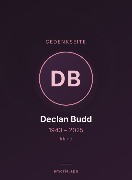 Gedenkportrait von Declan Budd