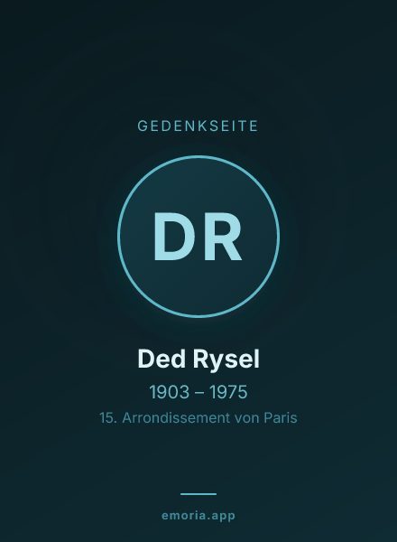 Gedenkportrait von Ded Rysel