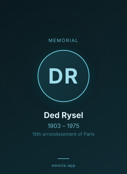 Memorial portrait of Ded Rysel