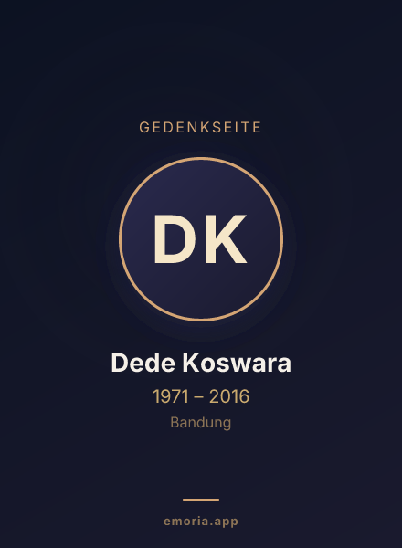 Gedenkportrait von Dede Koswara