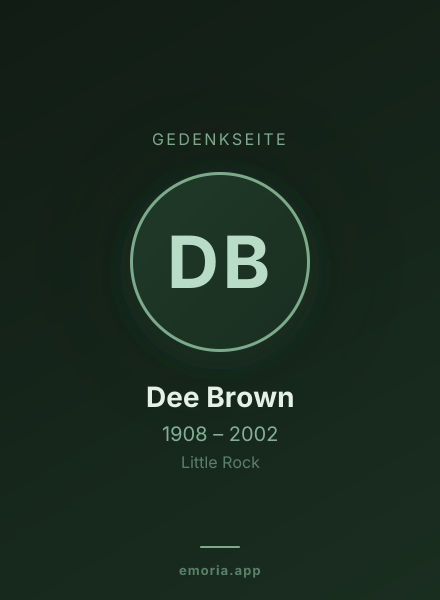 Gedenkportrait von Dee Brown