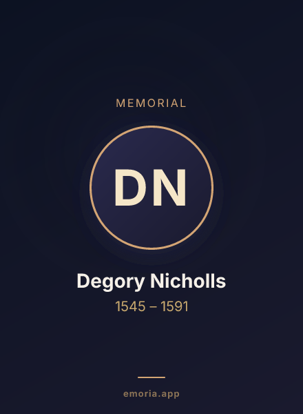 Memorial portrait of Degory Nicholls