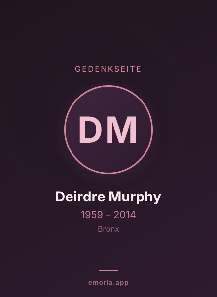 Gedenkportrait von Deirdre Murphy