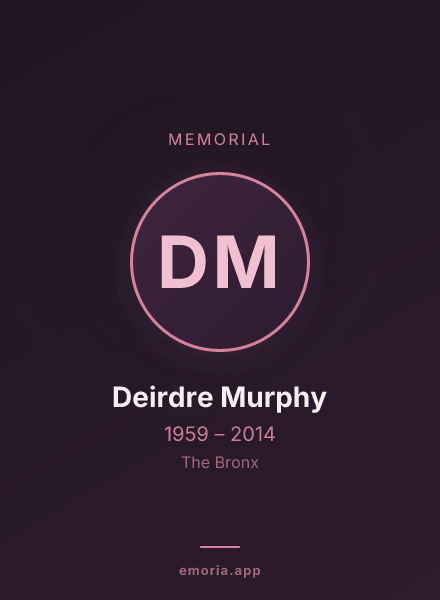 Memorial portrait of Deirdre Murphy