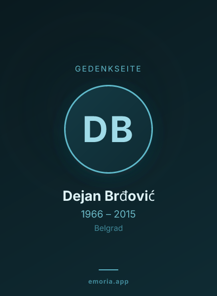 Gedenkportrait von Dejan Brđović