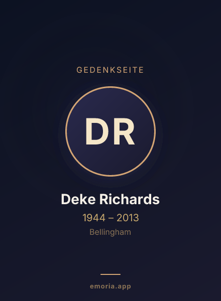 Gedenkportrait von Deke Richards