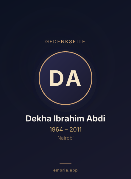 Gedenkportrait von Dekha Ibrahim Abdi
