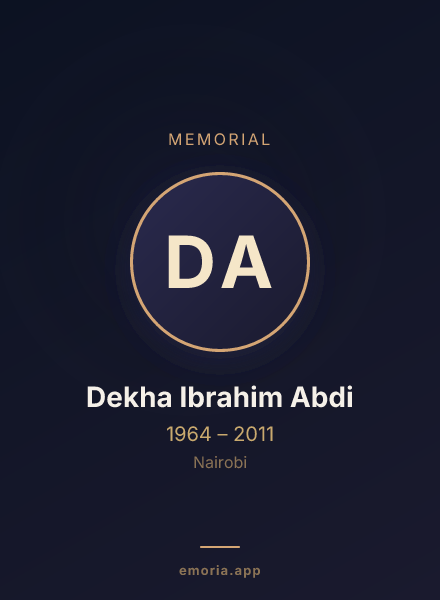 Memorial portrait of Dekha Ibrahim Abdi