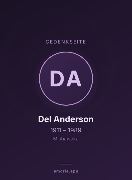 Gedenkportrait von Del Anderson