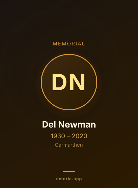 Memorial portrait of Del Newman