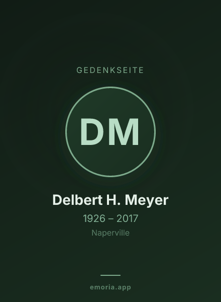 Gedenkportrait von Delbert H. Meyer