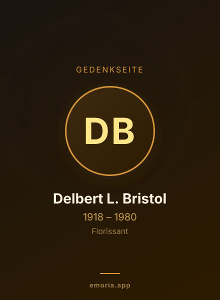 Gedenkportrait von Delbert L. Bristol