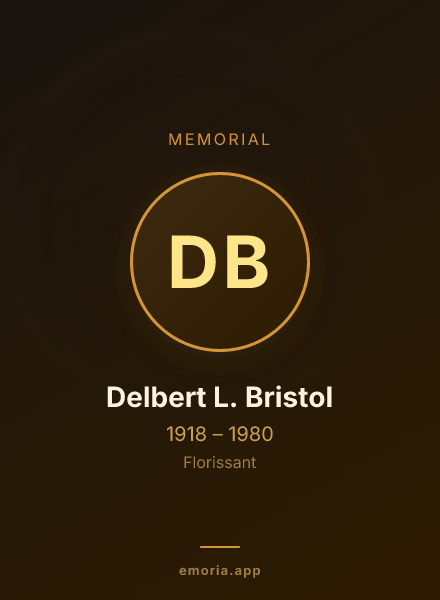 Memorial portrait of Delbert L. Bristol