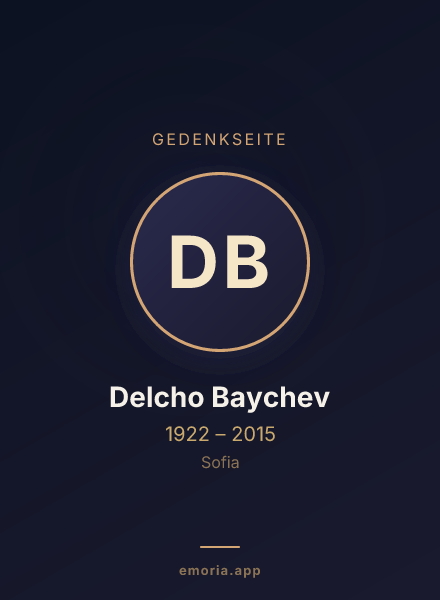Gedenkportrait von Delcho Baychev