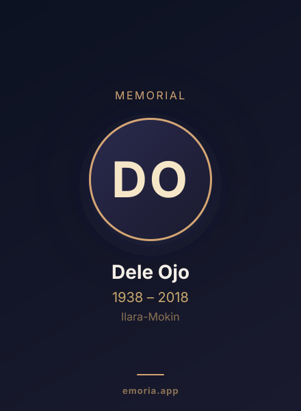 Memorial portrait of Dele Ojo