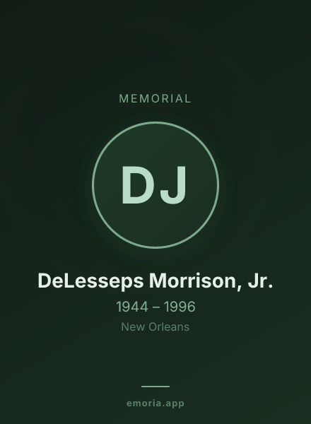 Memorial portrait of DeLesseps Morrison, Jr.