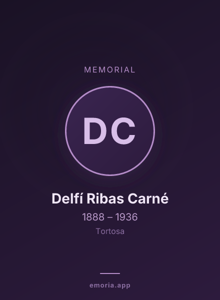 Memorial portrait of Delfí Ribas Carné