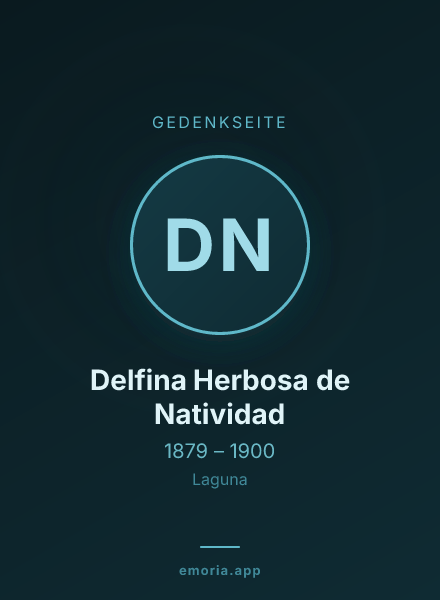 Gedenkportrait von Delfina Herbosa de Natividad