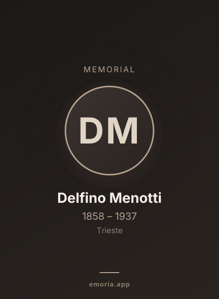 Memorial portrait of Delfino Menotti