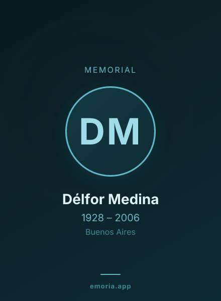 Memorial portrait of Délfor Medina