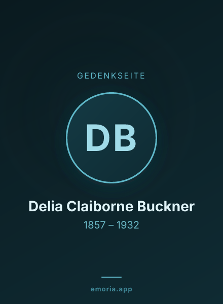 Gedenkportrait von Delia Claiborne Buckner