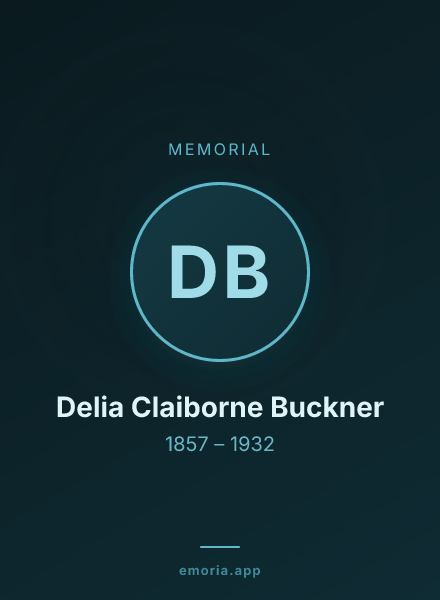 Memorial portrait of Delia Claiborne Buckner