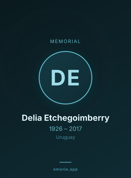 Memorial portrait of Delia Etchegoimberry
