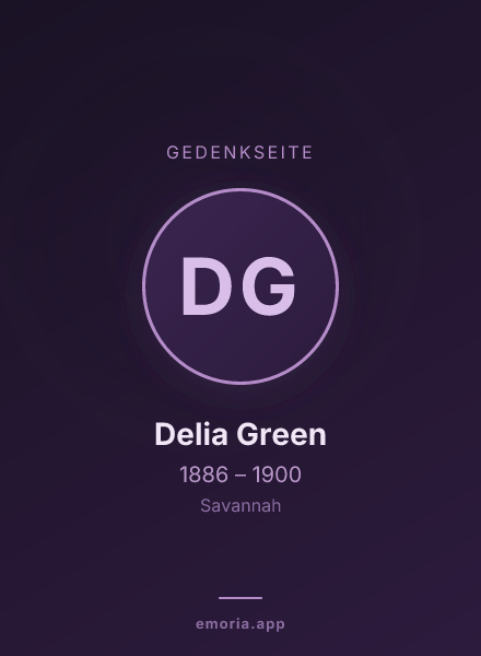 Gedenkportrait von Delia Green