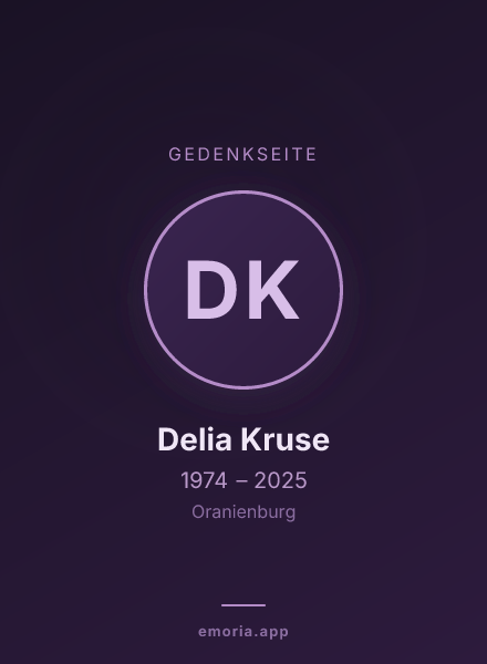 Gedenkportrait von Delia Kruse