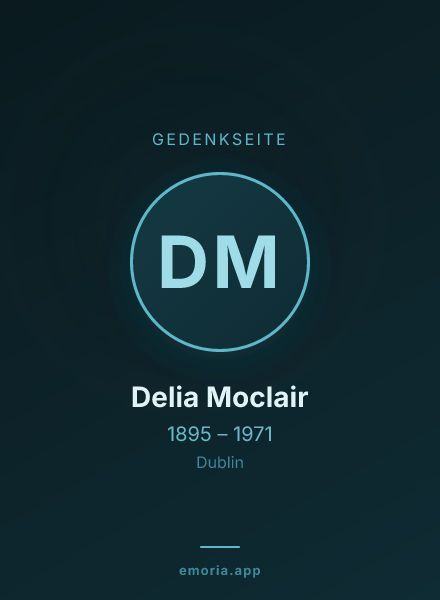 Gedenkportrait von Delia Moclair