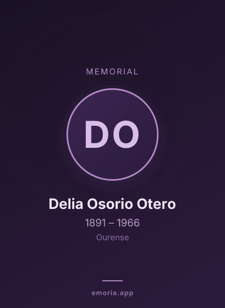 Memorial portrait of Delia Osorio Otero