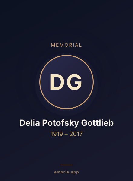 Memorial portrait of Delia Potofsky Gottlieb