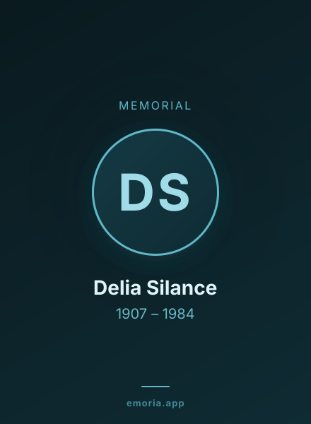 Memorial portrait of Delia Silance