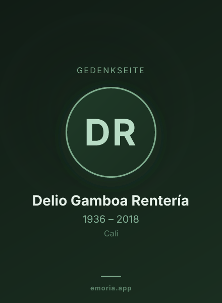 Gedenkportrait von Delio Gamboa Rentería