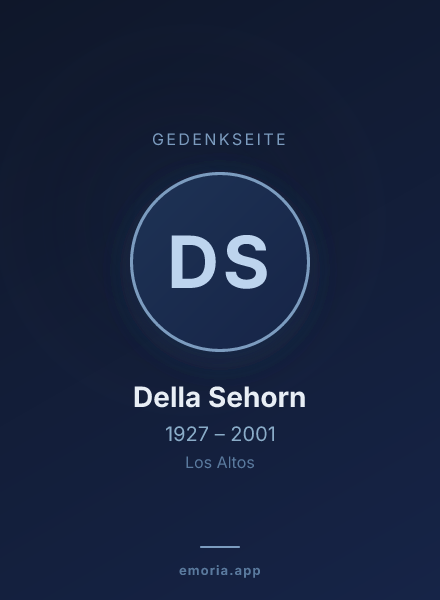 Gedenkportrait von Della Sehorn