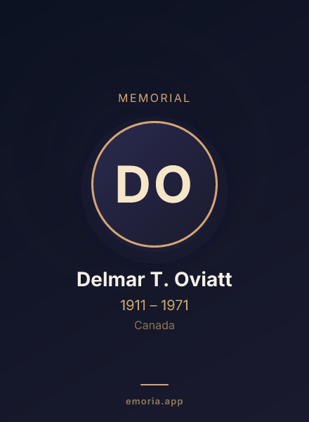 Memorial portrait of Delmar T. Oviatt