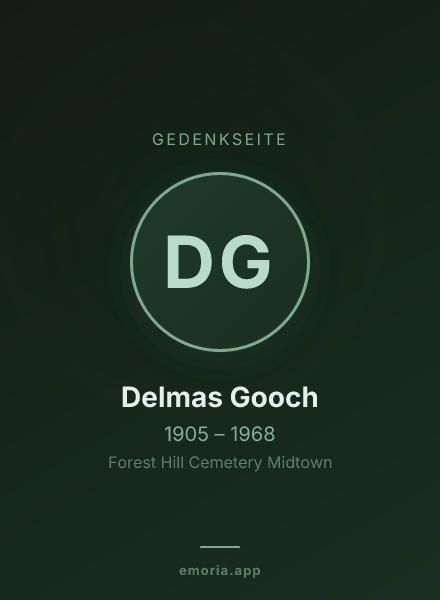 Gedenkportrait von Delmas Gooch