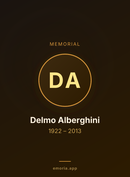 Memorial portrait of Delmo Alberghini