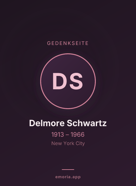 Gedenkportrait von Delmore Schwartz