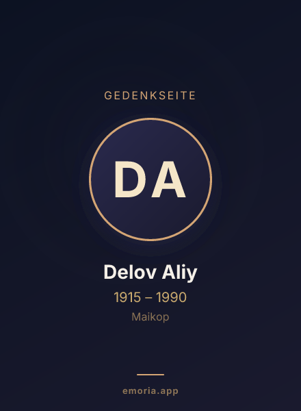 Gedenkportrait von Delov Aliy