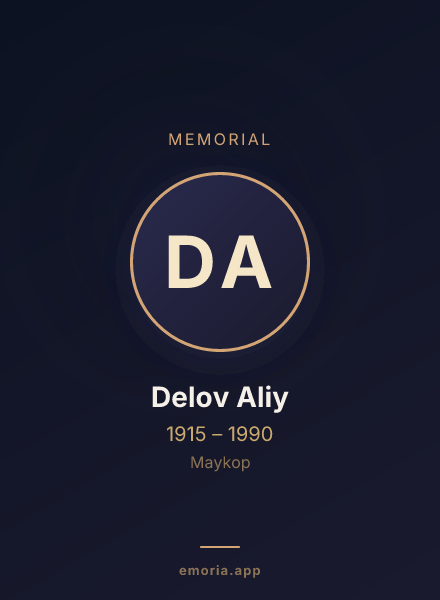 Memorial portrait of Delov Aliy