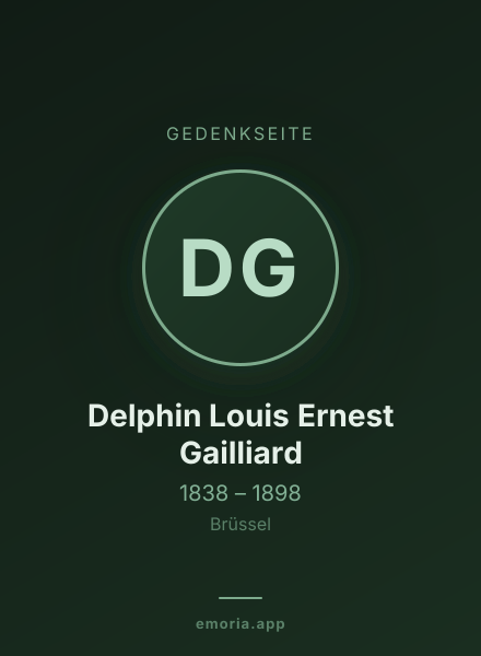 Gedenkportrait von Delphin Louis Ernest Gailliard