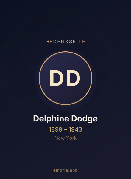Gedenkportrait von Delphine Dodge