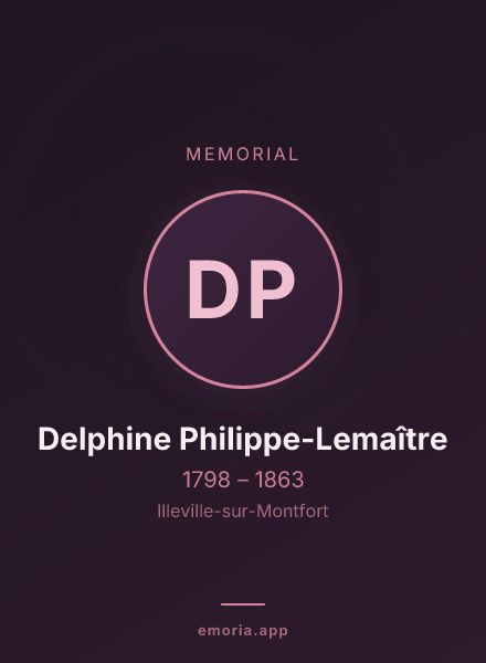 Memorial portrait of Delphine Philippe-Lemaître