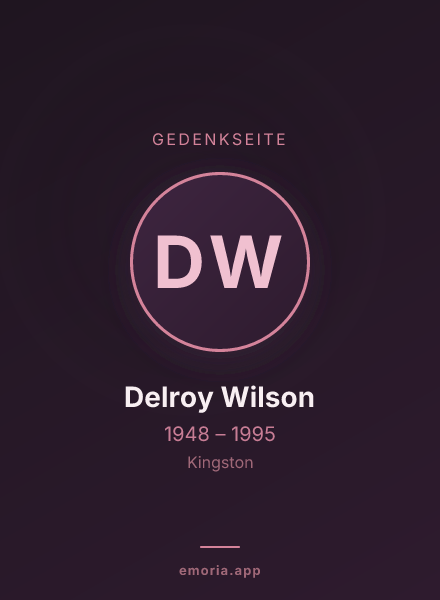Gedenkportrait von Delroy Wilson