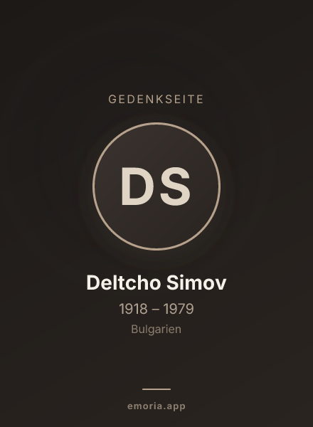 Gedenkportrait von Deltcho Simov
