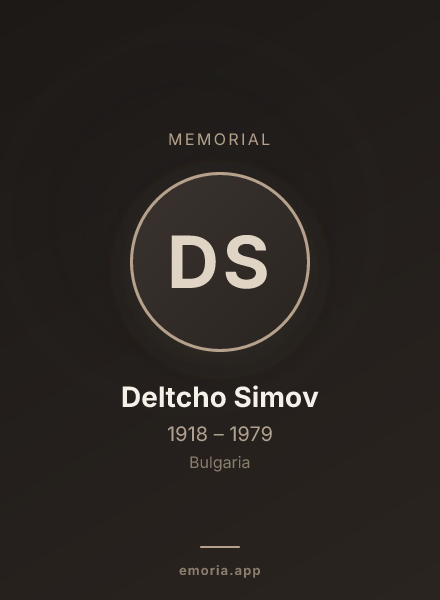 Memorial portrait of Deltcho Simov